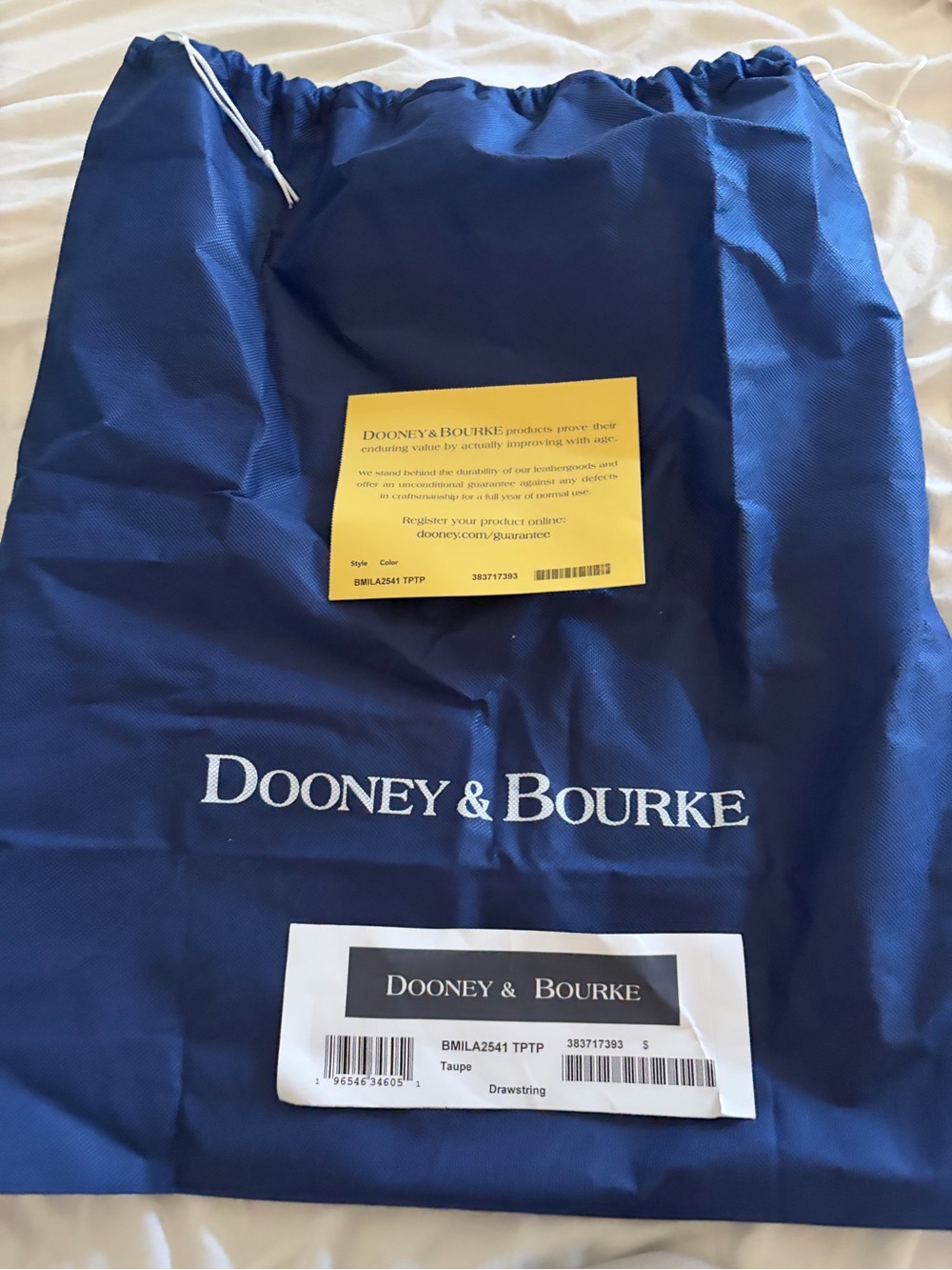 Dooney & Bourke Taupe Bucket Shoulder Bag with Gold Hardware NEW! - Picture 11 of 12